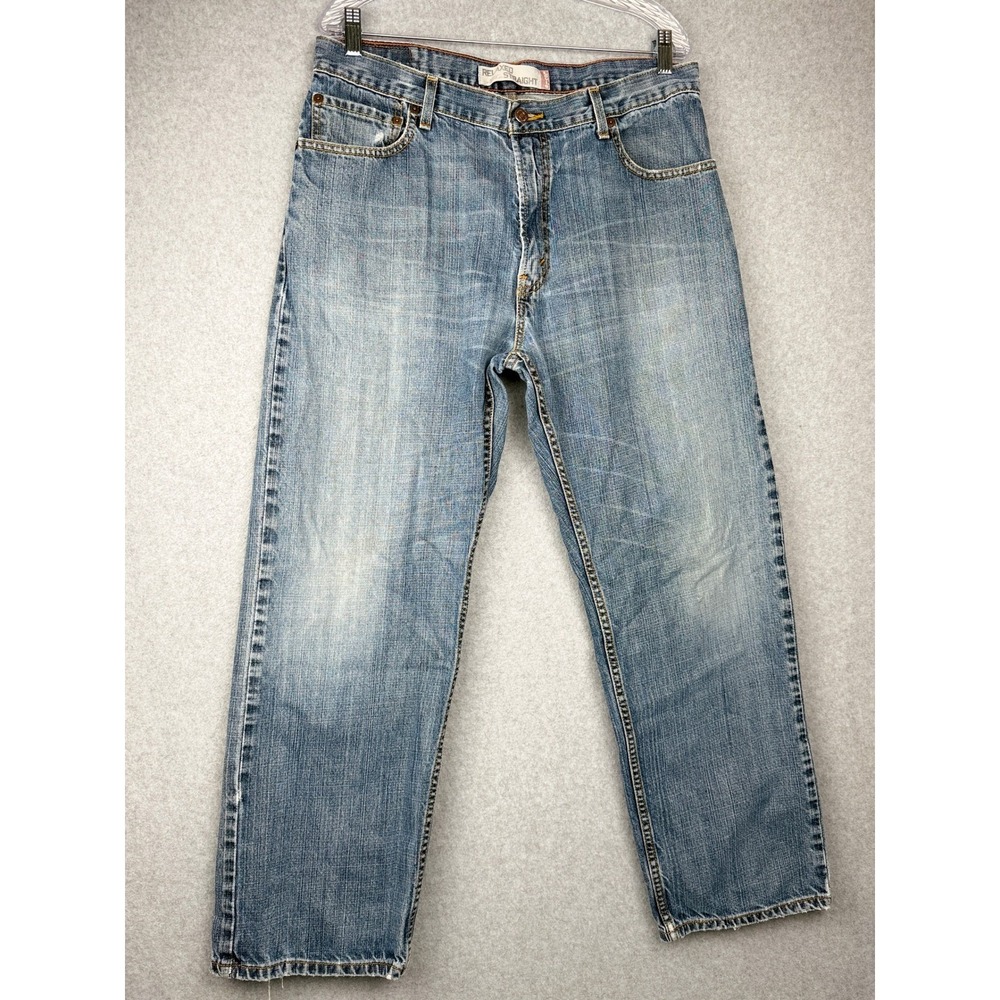 Levis Y2K 559 Relaxed Straight Mens Jeans W36 L30 Blue Denim 100% Cotton